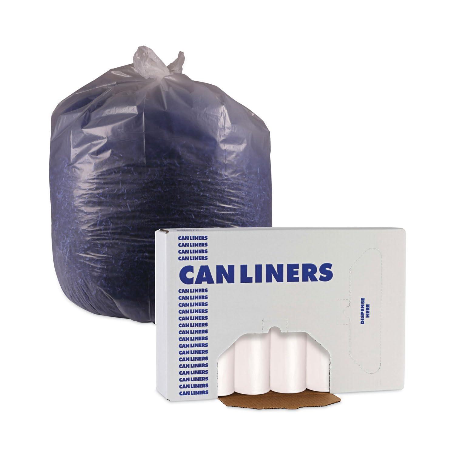 image:imageBoardwalk 243306 HighDensity Can Liner 1216gal 24 x 33 6mic Natural 50 Bags per Roll Case of 20 RollsNatural
