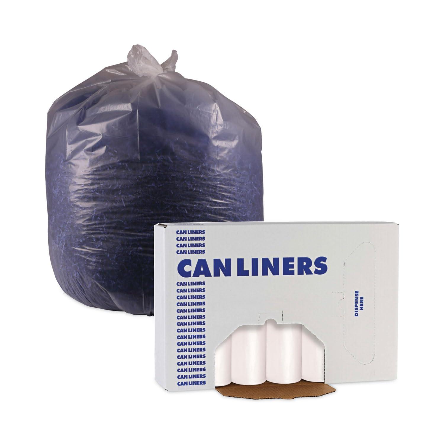 image:imageBoardwalk 243306 HighDensity Can Liner 1216gal 24 x 33 6mic Natural 50 Bags per Roll Case of 20 RollsNatural