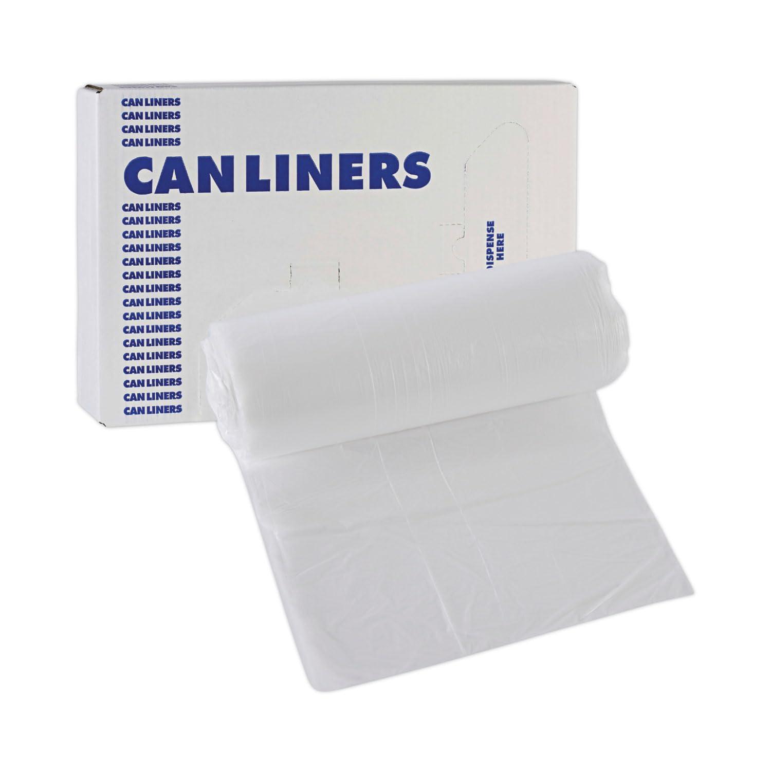 image:imageBoardwalk 243306 HighDensity Can Liner 1216gal 24 x 33 6mic Natural 50 Bags per Roll Case of 20 RollsNatural