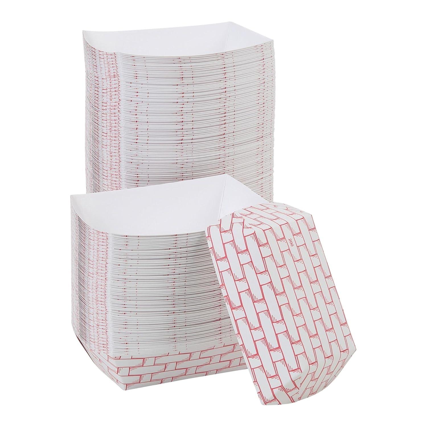 image:imageBoardwalk 30LAG200 Paper Food Baskets 2lb Capacity RedWhite Case of 1000