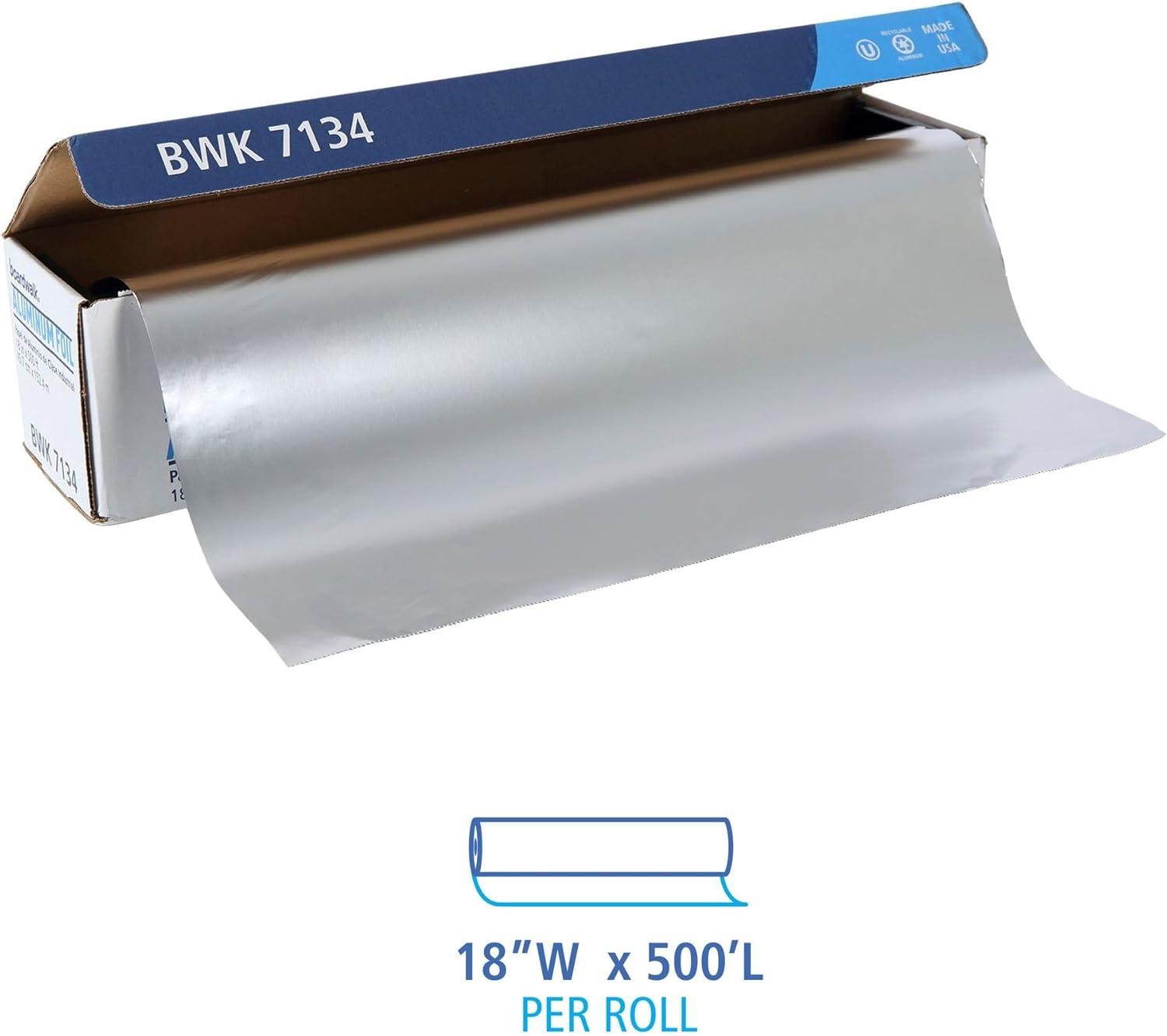 image:imageBoardwalk 7134 Extra HeavyDuty Aluminum Foil Roll 18 x 500 ft Silver