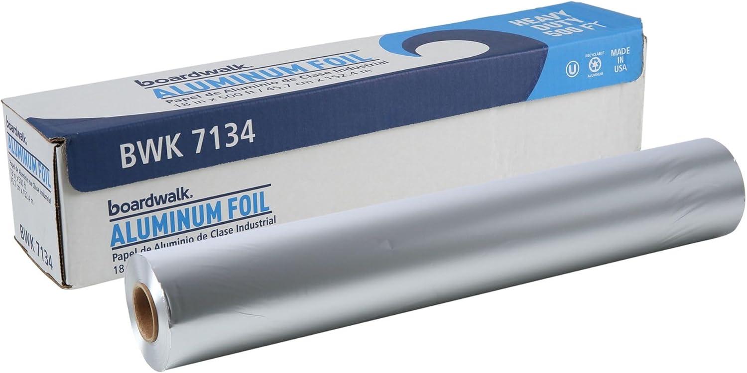 image:imageBoardwalk 7134 Extra HeavyDuty Aluminum Foil Roll 18 x 500 ft Silver