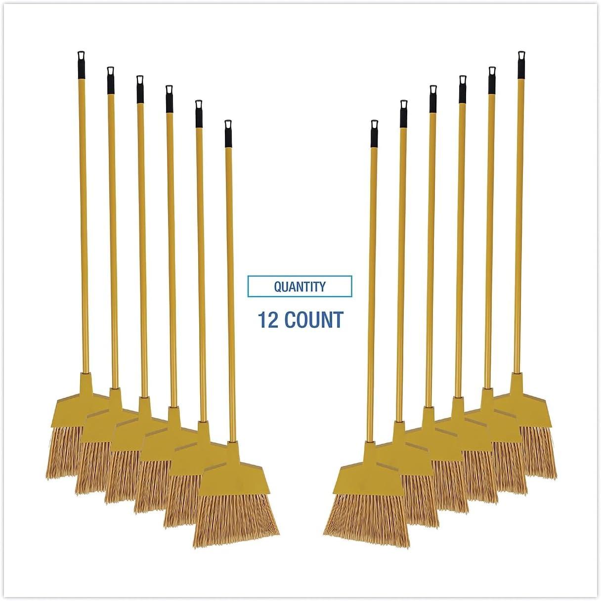 image:imageBoardwalk Corn Fiber AngledHead Lobby Brooms 55 Handle Yellow 12carton