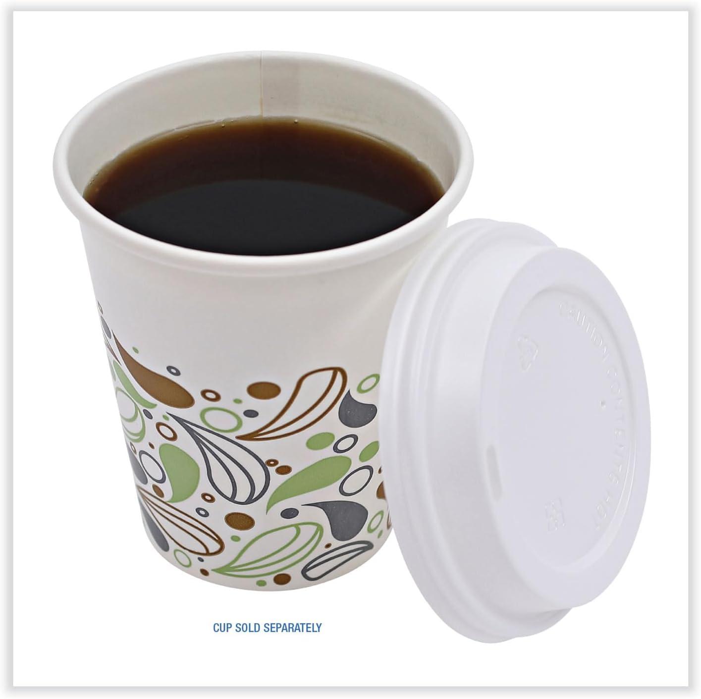 image:imageBoardwalk Deerfield Hot Cup Lids Fits 10 Oz To 20 Oz Cups White Plastic 50pack 20 Packscarton
