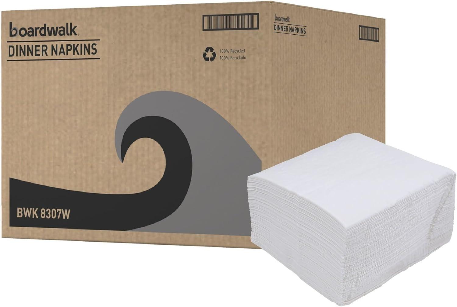 image:imageBoardwalk Dinner Napkin 1Ply 17 x 17 White 250Pack 12 PacksCarton