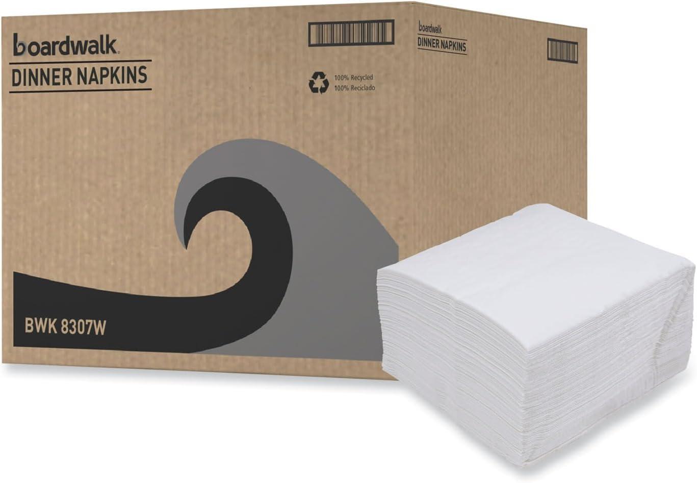 image:imageBoardwalk Dinner Napkin 1Ply 17 x 17 White 250Pack 12 PacksCarton