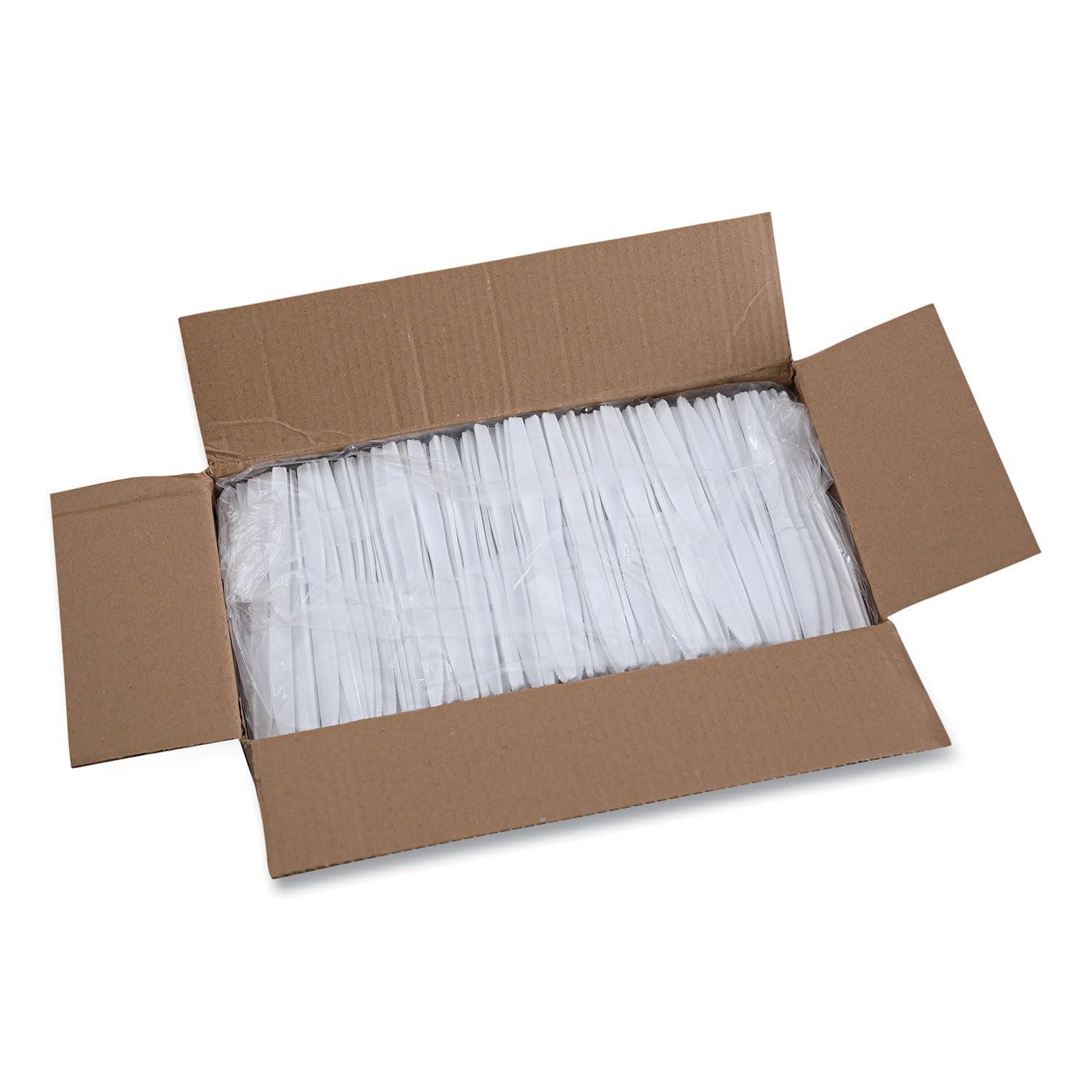 image:imageBoardwalk Heavyweight Polystyrene Cutlery Knife White 1000Carton