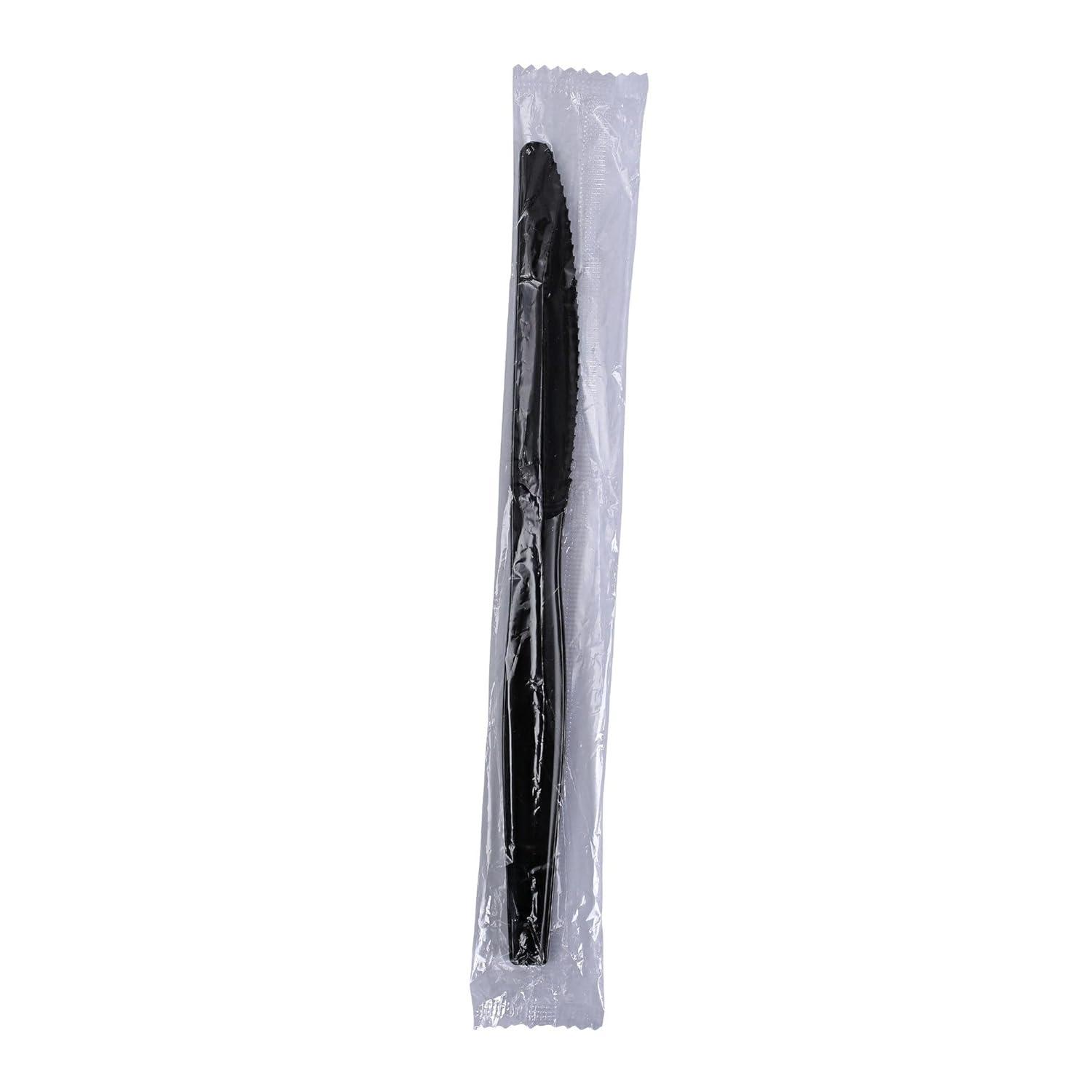 image:imageBoardwalk Heavyweight Wrapped Polystyrene Cutlery Knife Black 1000Carton