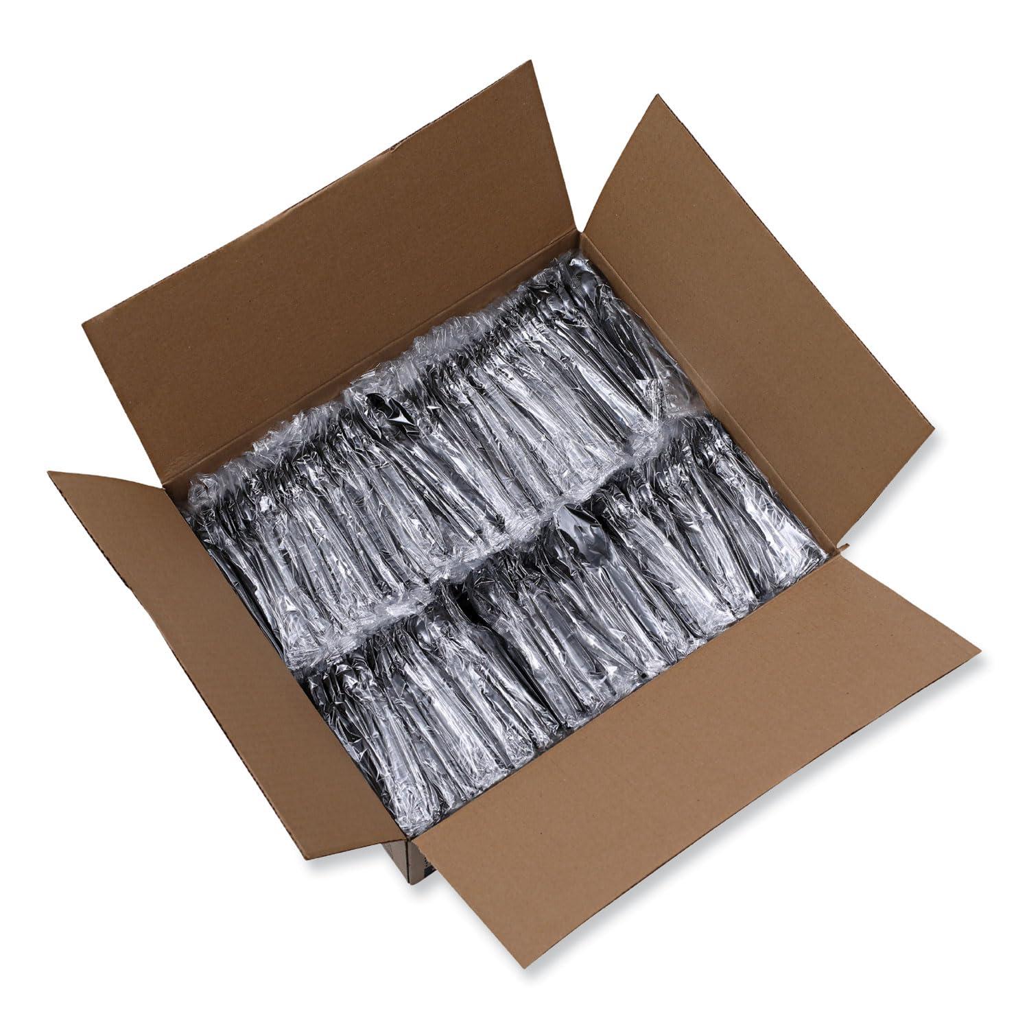 image:imageBoardwalk Heavyweight Wrapped Polystyrene Cutlery Teaspoon Black 1000Carton