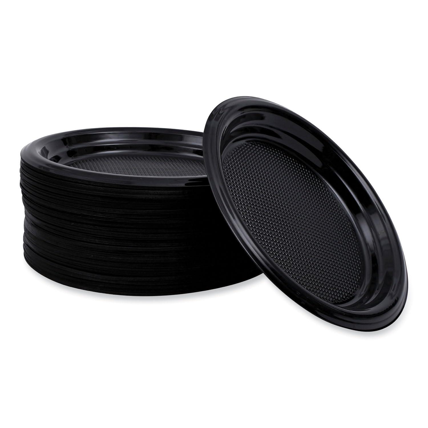 image:imageBoardwalk HiImpact Plastic Dinnerware Plate 6 dia Black 1000Carton