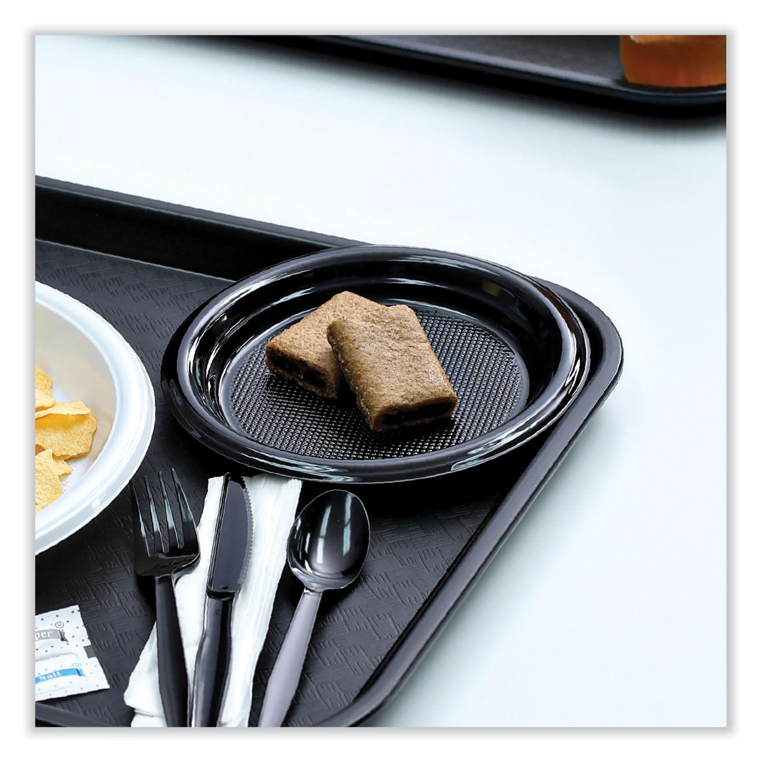image:imageBoardwalk HiImpact Plastic Dinnerware Plate 6 dia Black 1000Carton