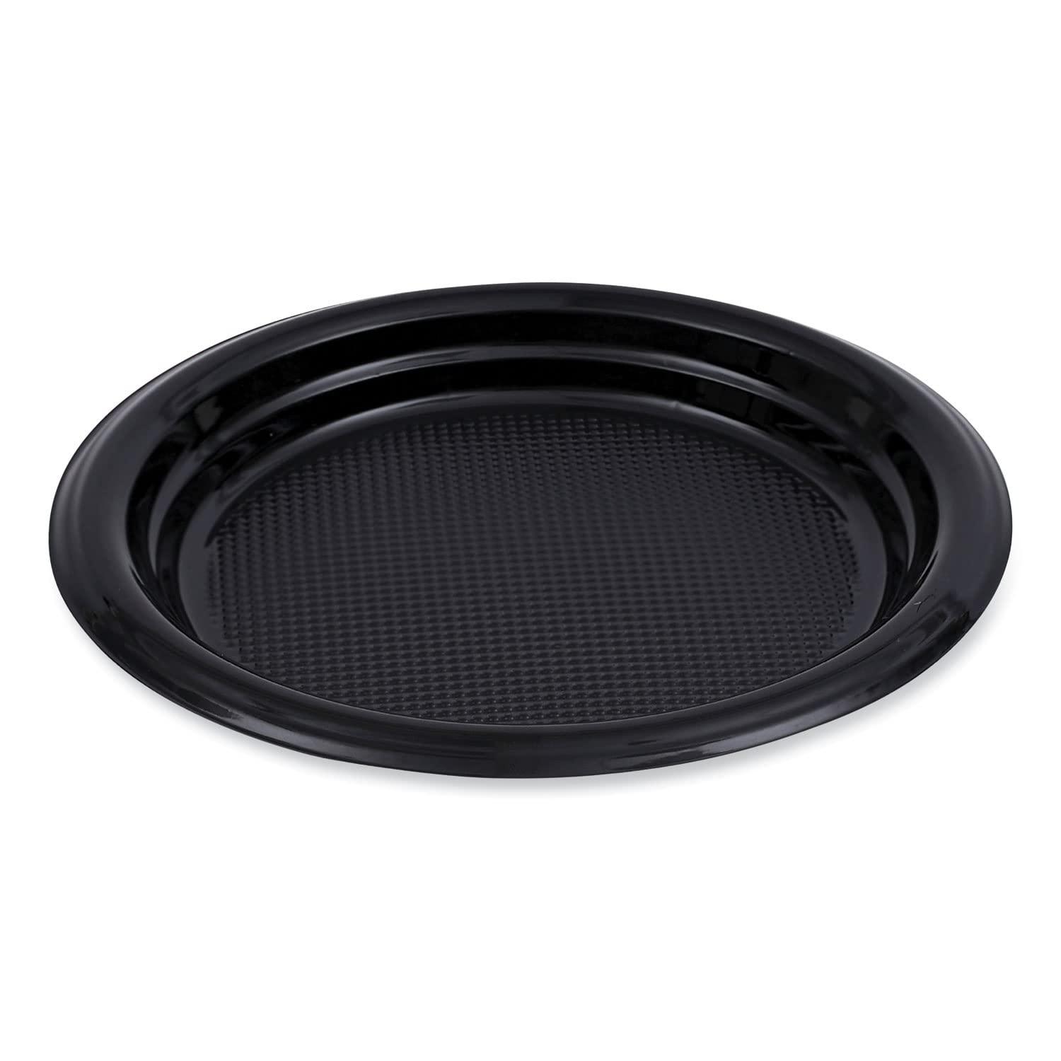 image:imageBoardwalk HiImpact Plastic Dinnerware Plate 6 dia Black 1000Carton