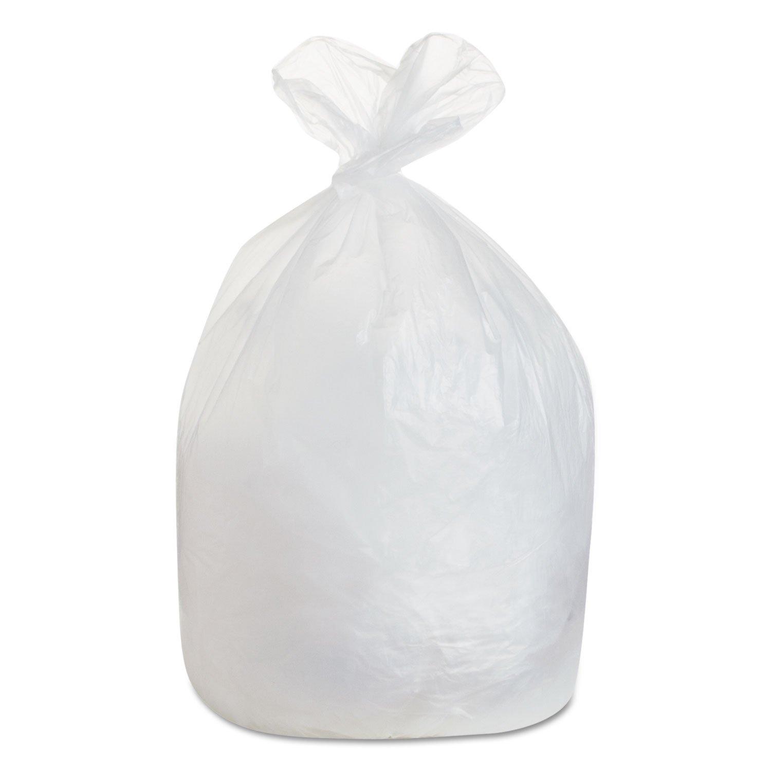 image:imageBoardwalk HighDensity Can Liners 45 gal 13 mic 40 x 46 Natural 25 BagsRoll 10 RollsCartonNatural