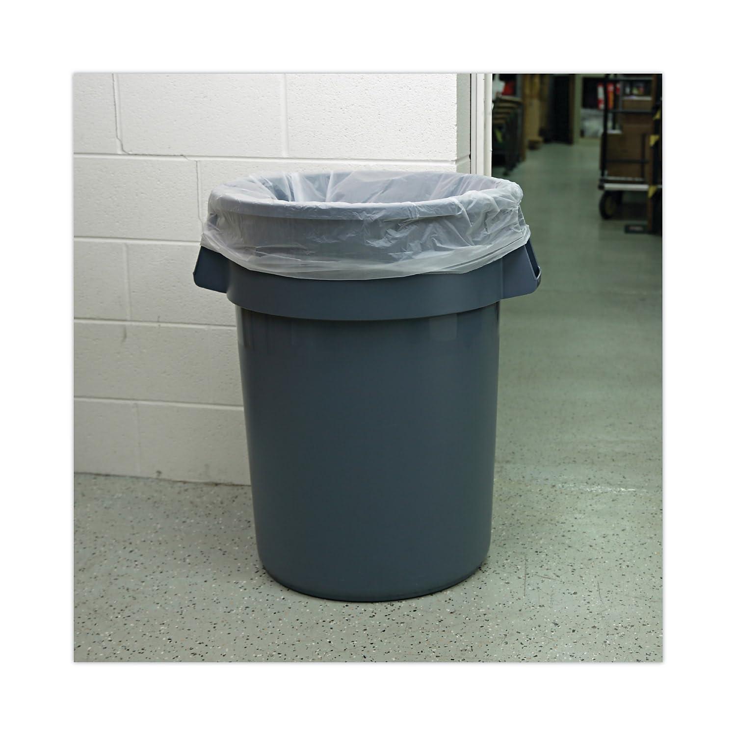 image:imageBoardwalk HighDensity Can Liners 45 gal 13 mic 40 x 46 Natural 25 BagsRoll 10 RollsCartonNatural