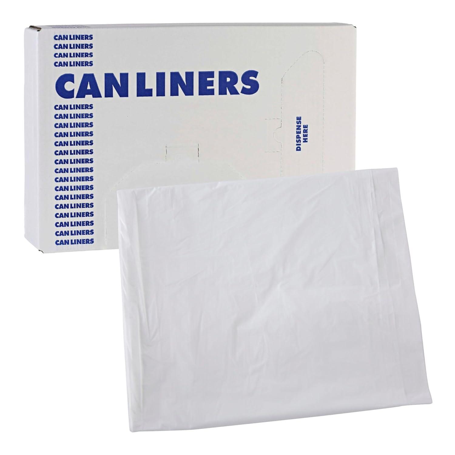 image:imageBoardwalk Linear Low Density Industrial Can Liners 10 gal 05 mil 24 x 23 White 500Carton
