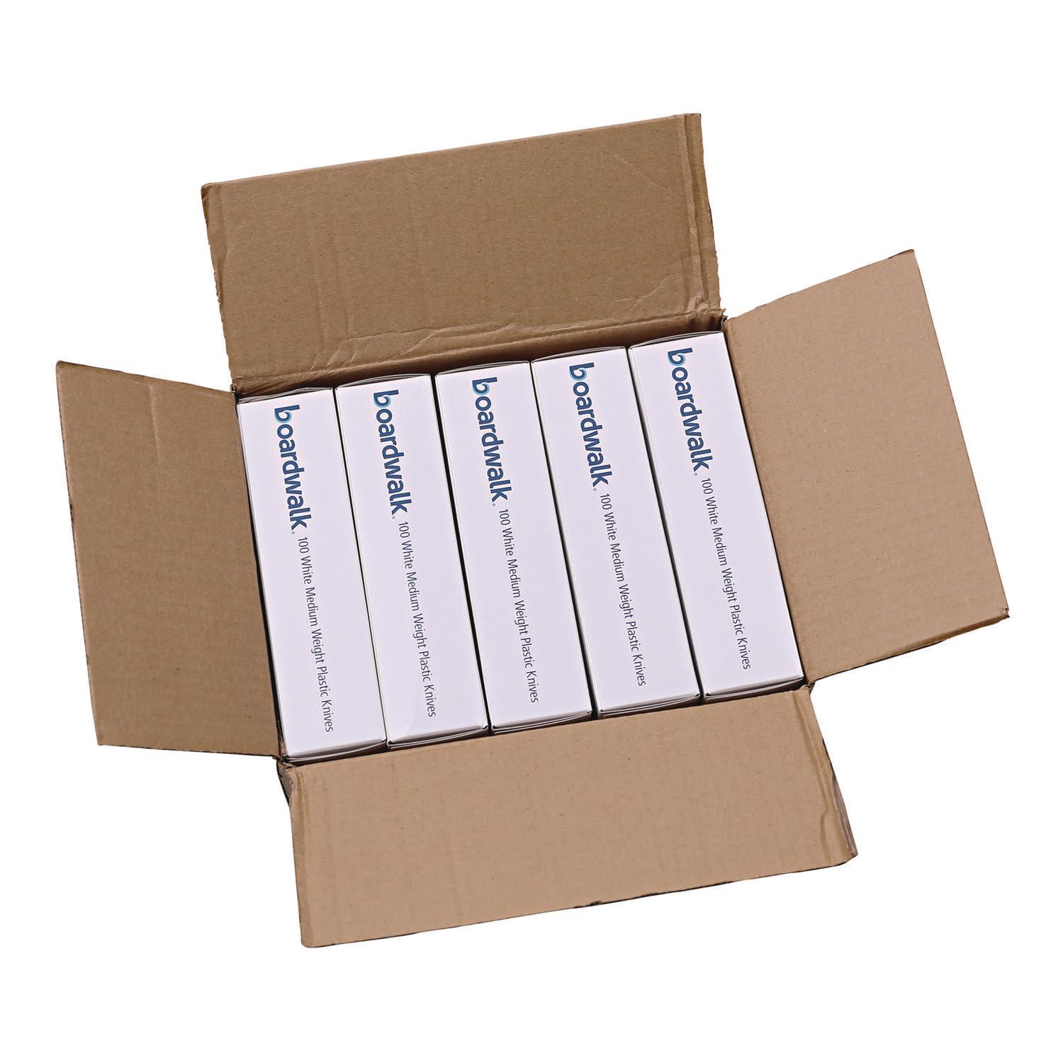 image:imageBoardwalk Mediumweight Polystyrene Cutlery Knife White 10 Boxes of 100Carton