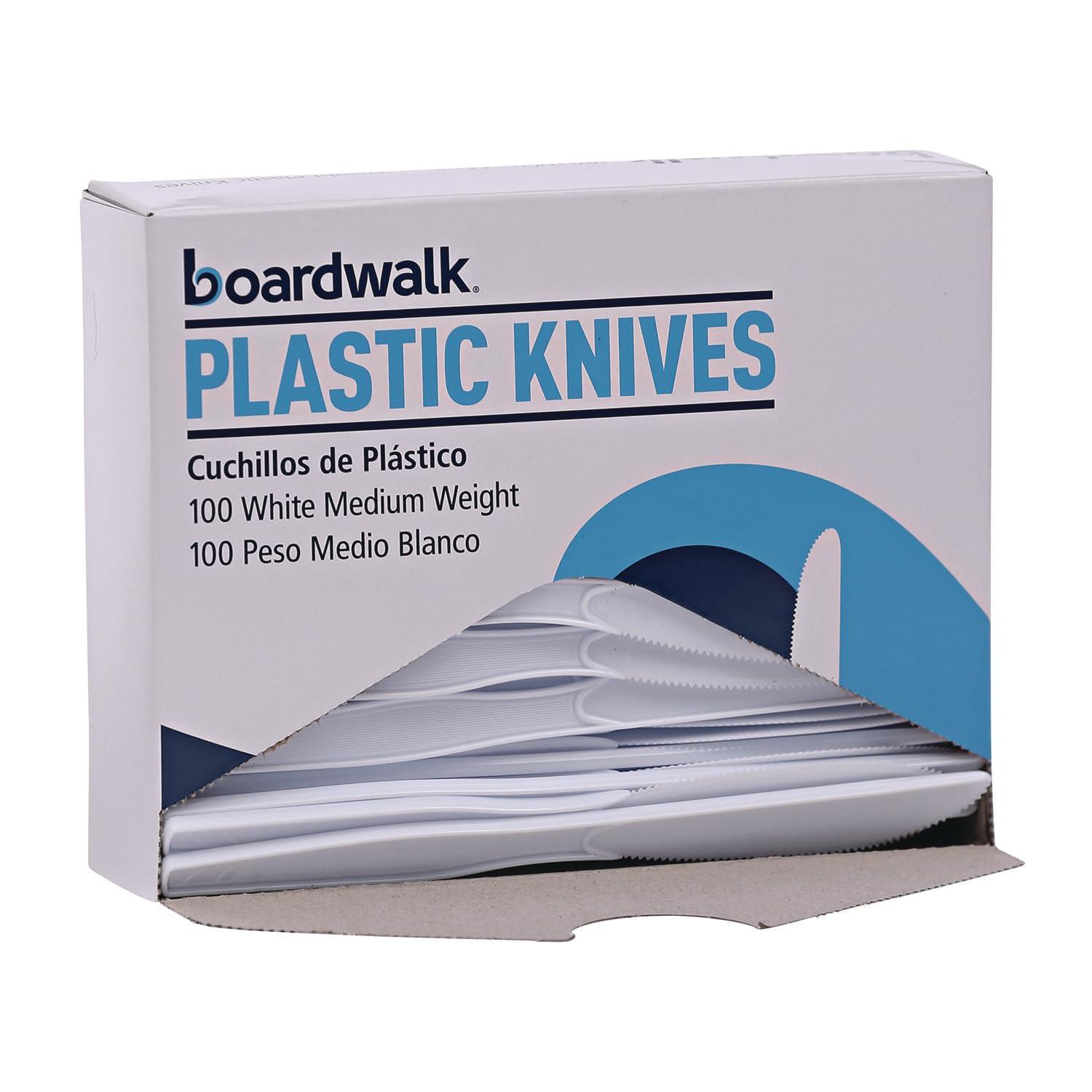image:imageBoardwalk Mediumweight Polystyrene Cutlery Knife White 10 Boxes of 100Carton