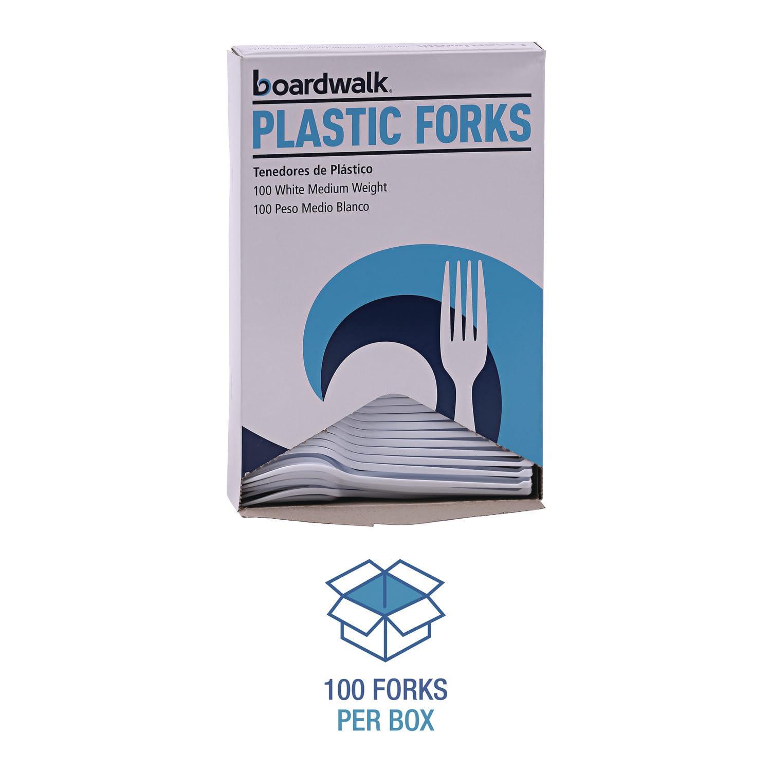 image:imageBoardwalk Mediumweight Polystyrene Fork White 10 Boxes Of 100carton