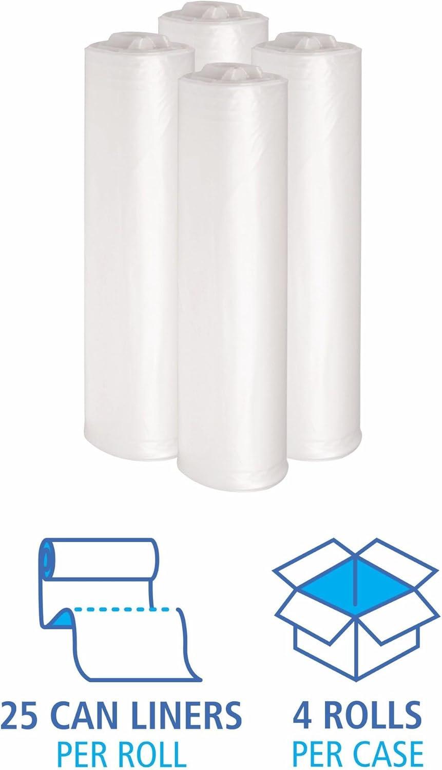 image:imageBoardwalk Recycled LowDensity Polyethylene Can Liners 33 Gallon Garbage Bags 14 mil 33 x 39 Clear 10 BagsRoll 10 RollsCarton