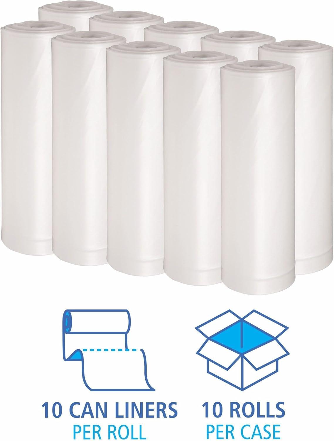 image:imageBoardwalk Recycled LowDensity Polyethylene Can Liners 60 Gallon Garbage Bags 11 mil 38 x 58 Clear 10 BagsRoll 10 RollsCarton1 Count Pack of 1