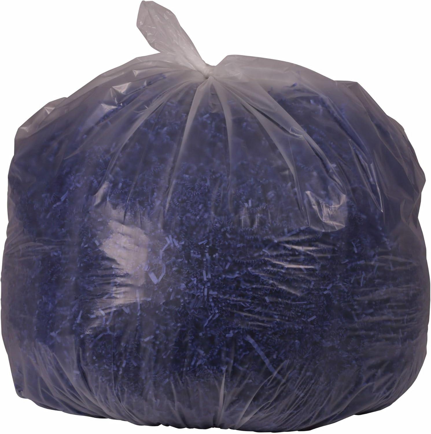 image:imageBoardwalk Recycled LowDensity Polyethylene Can Liners 60 Gallon Garbage Bags 11 mil 38 x 58 Clear 10 BagsRoll 10 RollsCarton100 Count Pack of 1