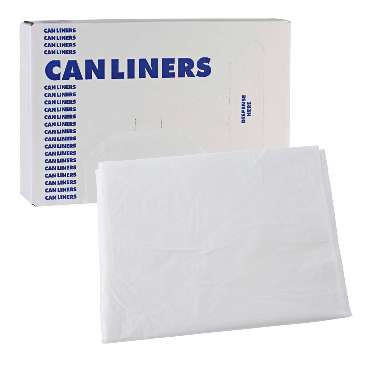 image:imageBoardwalk Z7660VNK 38 in x 60 in 16 microns 60 Gallon HighDensity Industrial Can Liners Flat Pack Natural 100Carton