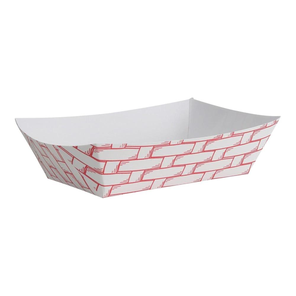 image:imageBoardwalk 30LAG200 Paper Food Baskets 2lb Capacity RedWhite Case of 1000