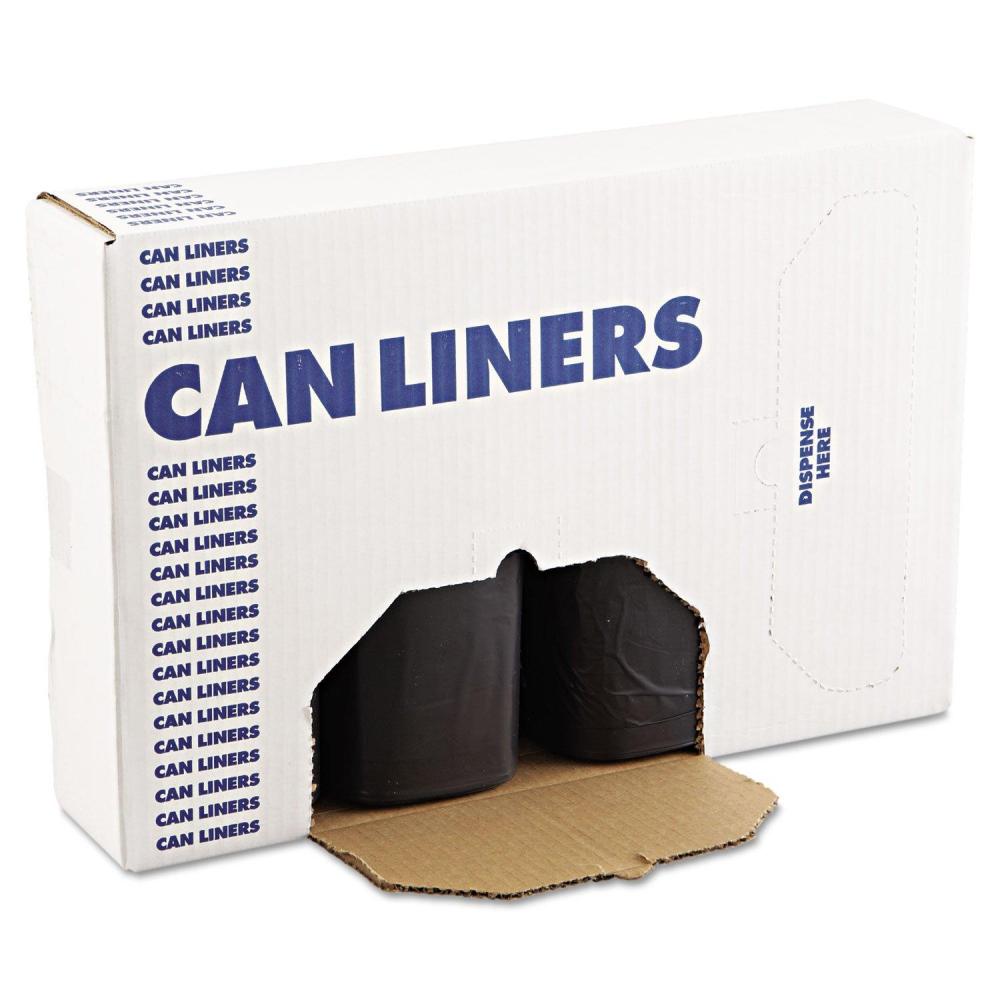 image:imageBoardwalk 519 SHGrade Repro Can Liners 38x58 60gal 12mil Black 10 Bags per Roll Case of 10 Rolls