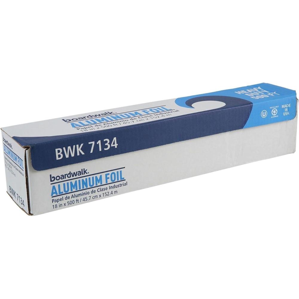 image:imageBoardwalk 7134 Extra HeavyDuty Aluminum Foil Roll 18 x 500 ft Silver