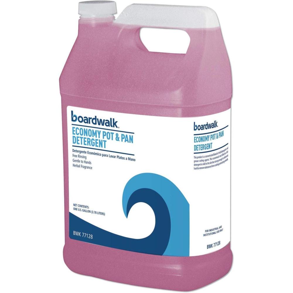 image:imageBoardwalk BWK7714EA 1 Gallon Bottle Industrial Strength Pot and Pan Detergent1 Count Pack of 4