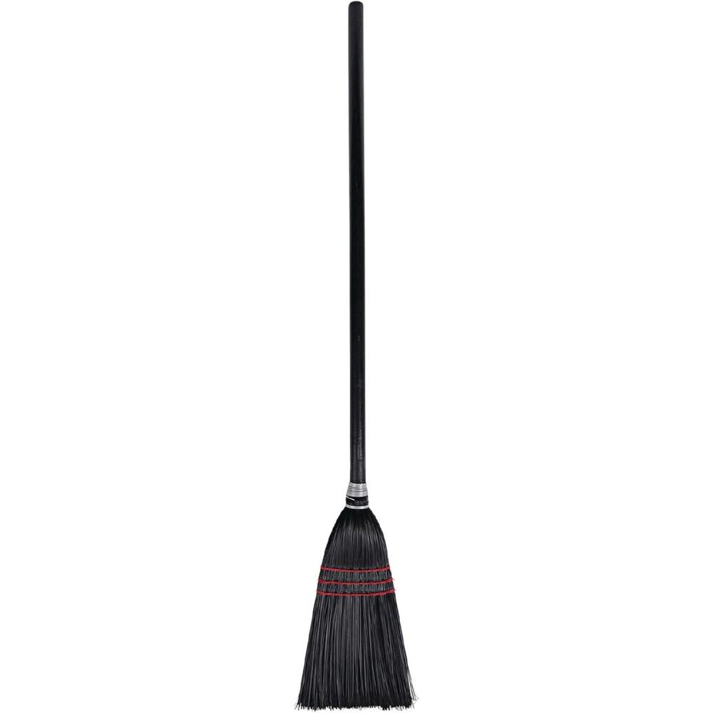 image:imageBoardwalk BWK951BP Flag Tipped Poly Bristle 37 in 38 in Length Lobby Broom NaturalBlack 1 Dozen