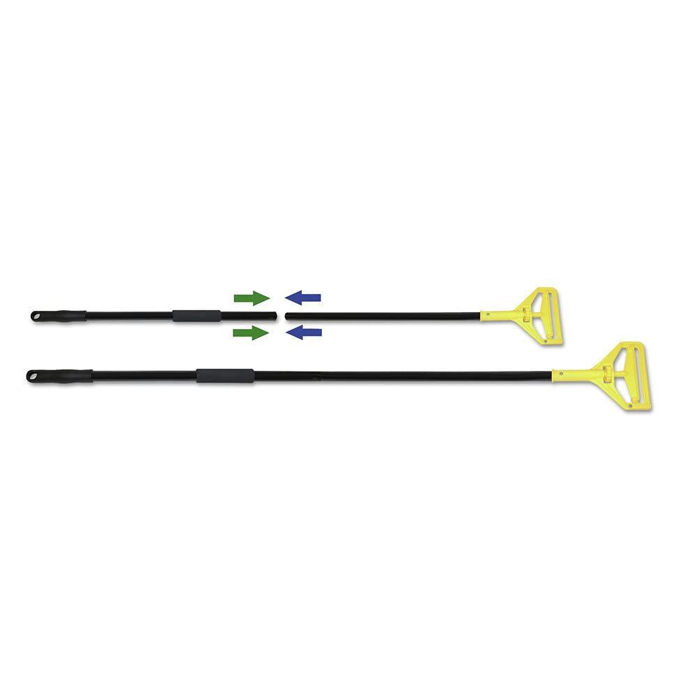 image:imageBoardwalk BWKFF620 TwoPiece Metal Handle with Plastic Quick Change Head 62 Handle BlackYellow