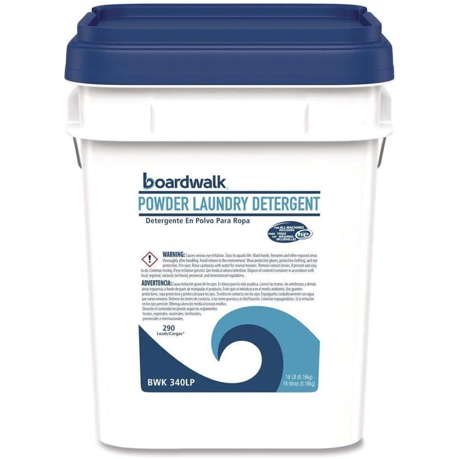 image:imageBoardwalk BWKHURACAN40 Low Suds Industrial Powder Laundry Detergent Fresh Lemon Scent 40lb Pail288 Ounce Pack of 1