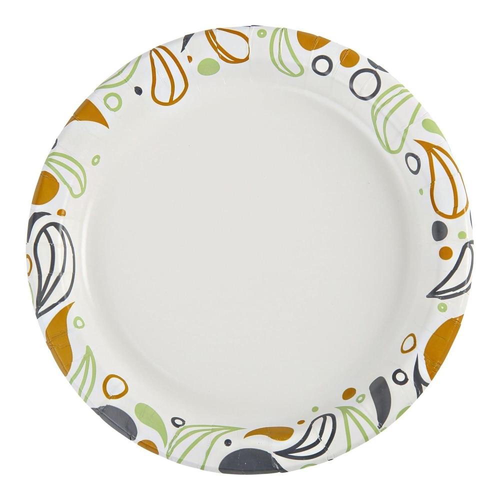 image:imageBoardwalk Deerfield Printed Paper Plates 9 Dia Coatedsoak Proof Multicolor 125pack 8 Packscarton