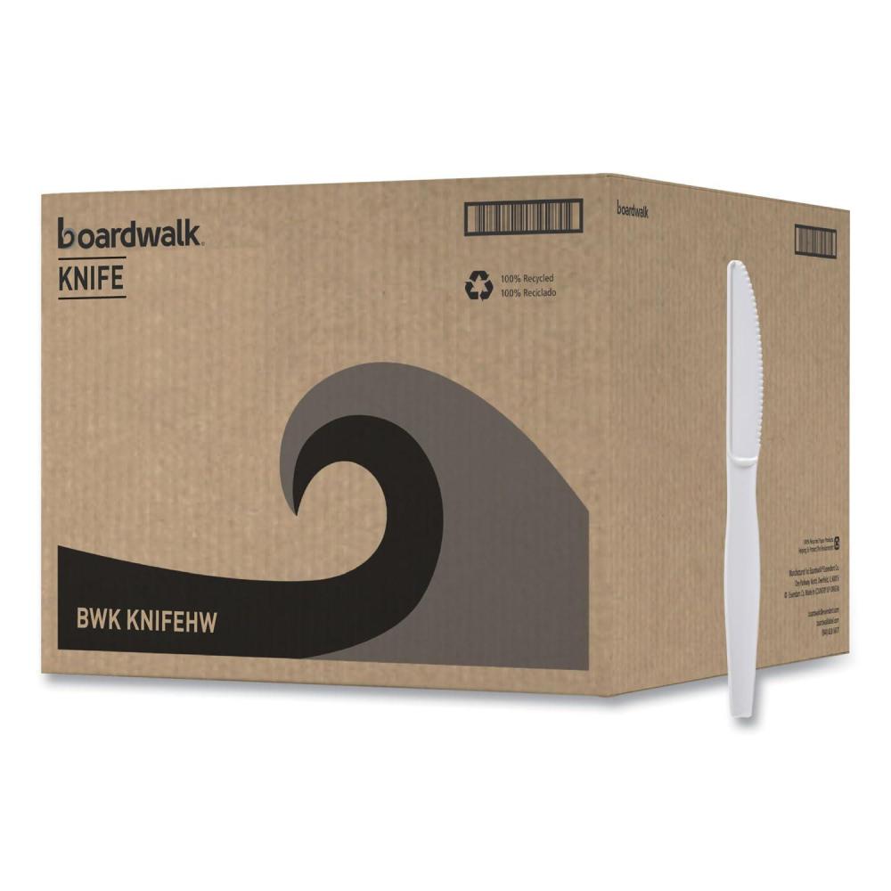 image:imageBoardwalk Heavyweight Polystyrene Cutlery Knife White 1000Carton