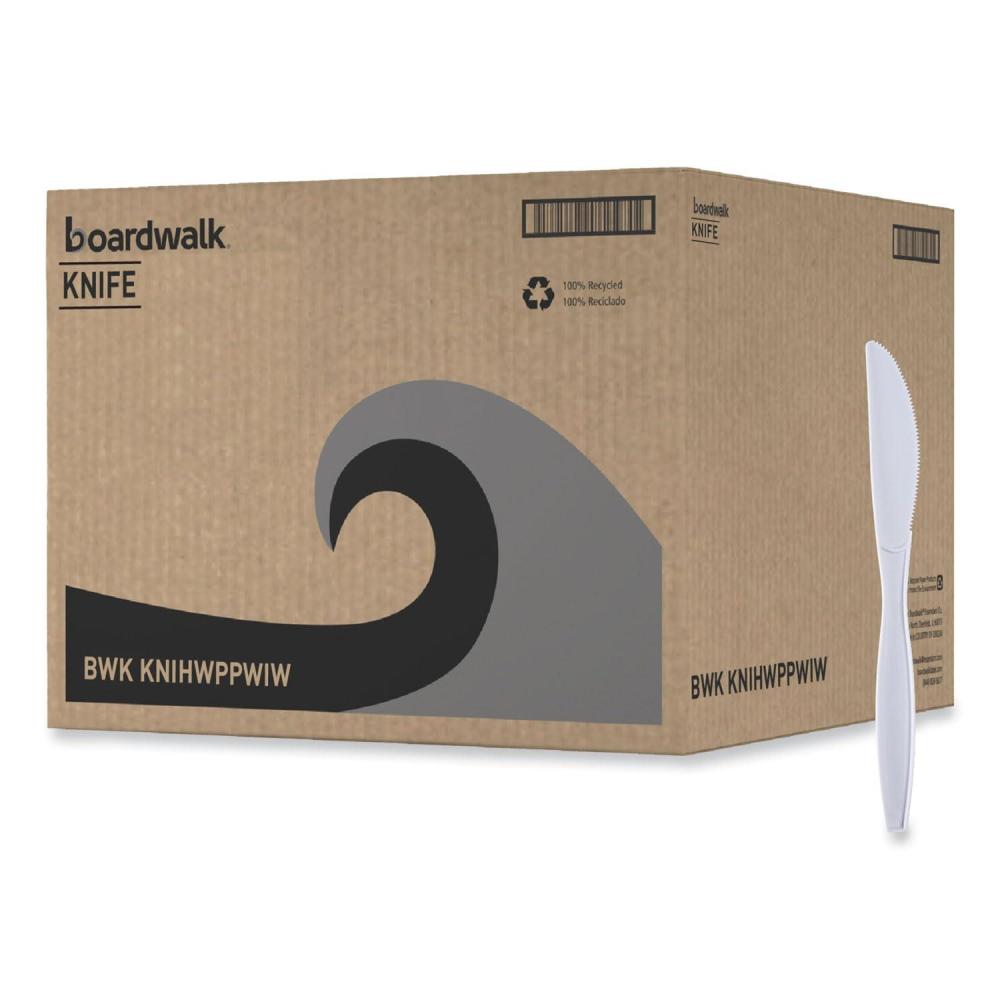 image:imageBoardwalk Heavyweight Wrapped Polypropylene Cutlery Knife White 1000Carton
