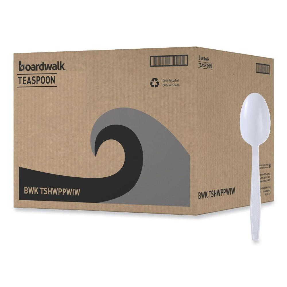 image:imageBoardwalk Heavyweight Wrapped Polypropylene Cutlery Teaspoon White 1000Carton