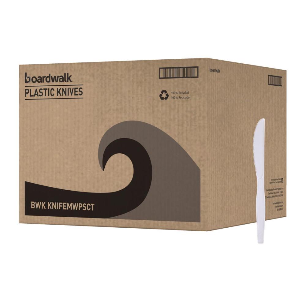 image:imageBoardwalk Mediumweight Polystyrene Cutlery Knife White 10 Boxes of 100Carton