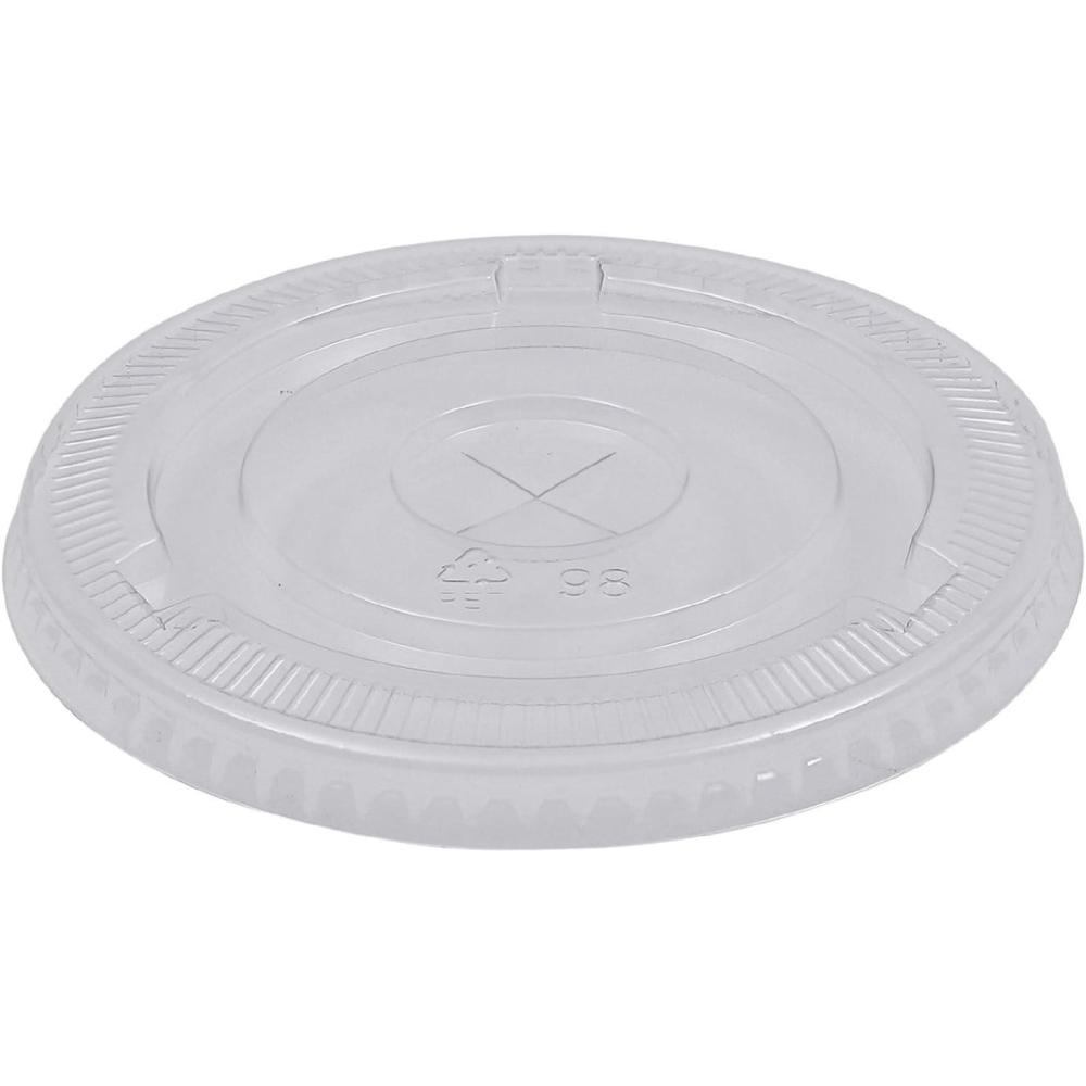 image:imageBoardwalk PET Cold Cup Lids Fits 12 oz Squat and 14 to 24 oz Plastic Cups Clear 1000Carton