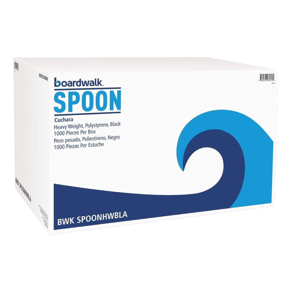 image:imageBoardwalk SPOONHWBLA Heavyweight Polystyrene Cutlery Teaspoon Black Case of 1000