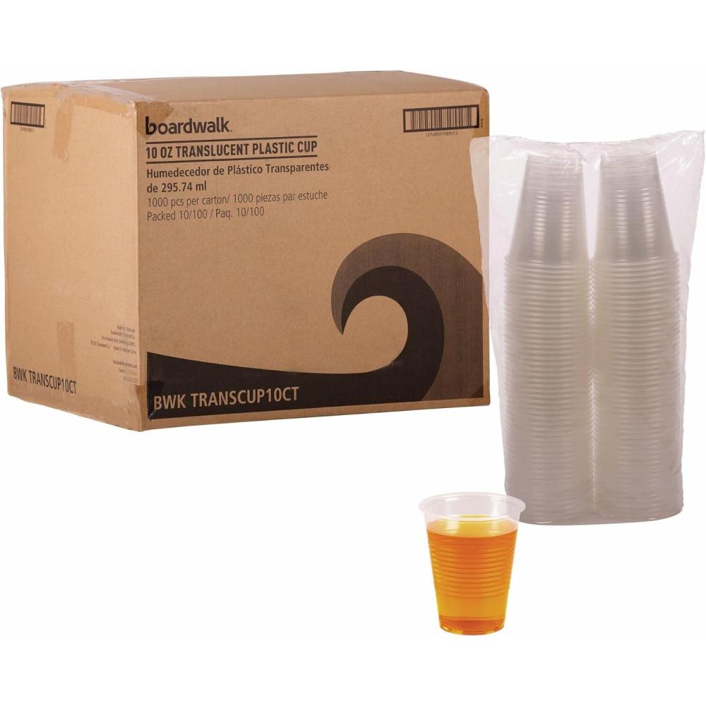 image:imageBoardwalk TRANSCUP10CT Translucent Plastic Cold Cups 10oz Case of 1000