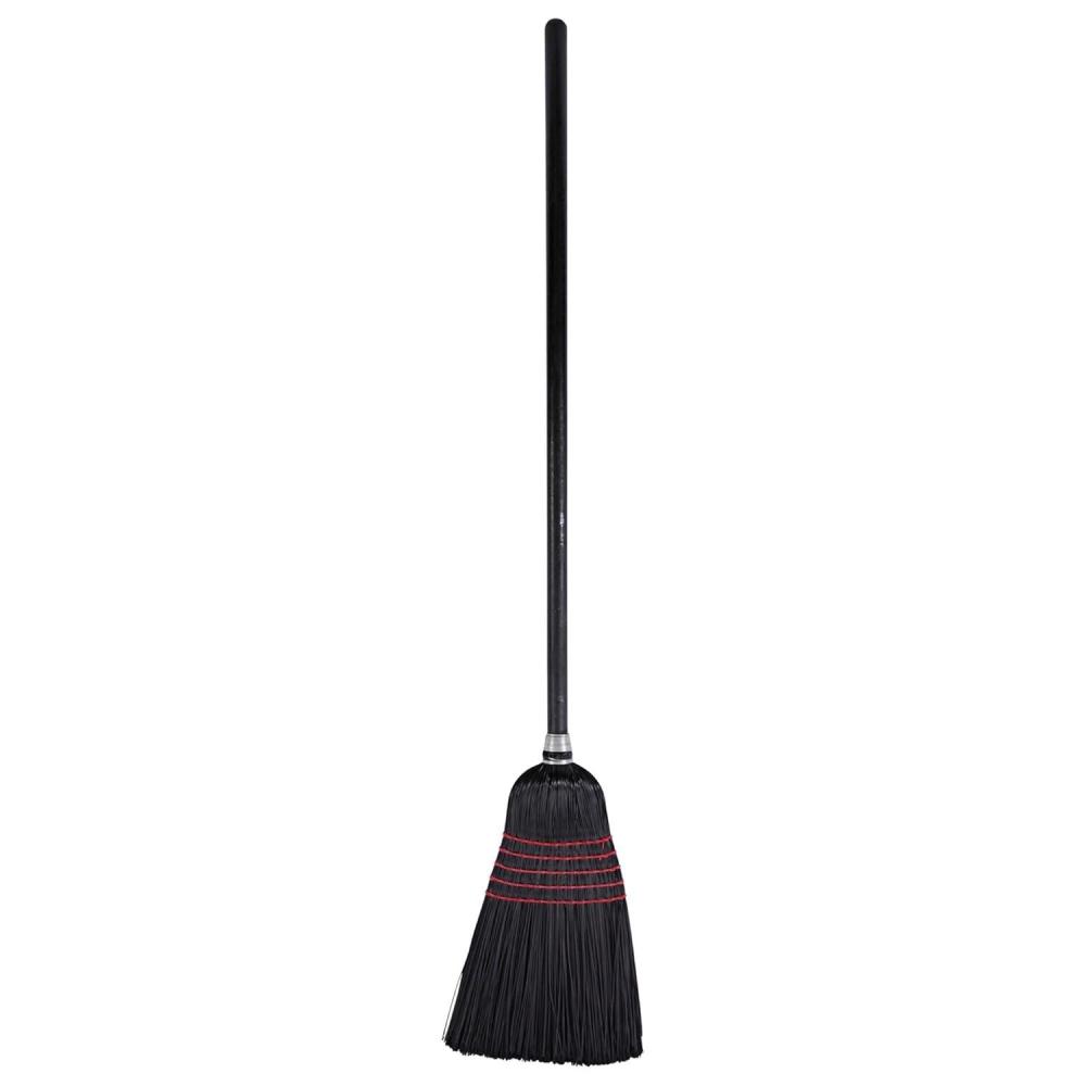 image:imageBoardwalk UNS 930BP BWK930BP FlagTip Push Broom Poly Bristles 42 Handle NaturalBlack Pack of 12