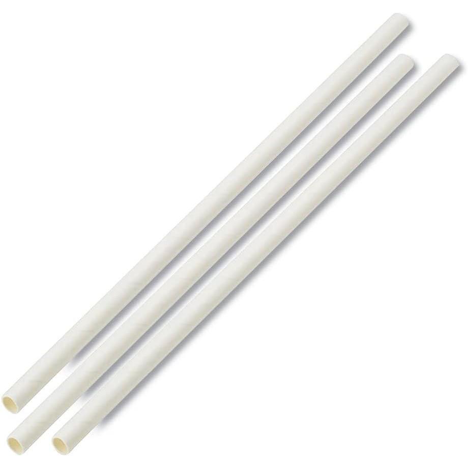 image:imageBoardwalk Unwrapped Paper Straws 775 X 025 White 4800 Strawscarton