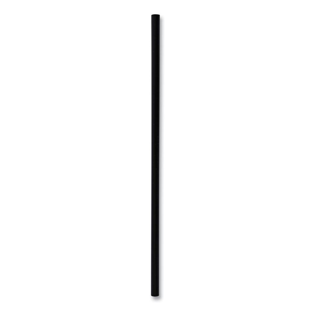 image:imageBoardwalk Wrapped Jumbo Straws 775 Polypropylene Black 250Pack 50 PacksCarton
