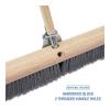 Boardwalk 20436 Floor Brush Head, 3″ Gray Flagged Polypropylene, 36″