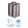 Boardwalk 4046SH Low-Density Can Liners, 45gal, .95mil, 40w x 46h, Gray (4 Rolls of 25)(Gray)