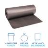 Boardwalk 4046SH Low-Density Can Liners, 45gal, .95mil, 40w x 46h, Gray (4 Rolls of 25)(Gray)