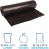 Boardwalk 522 Super Extra-Heavy Repro Can Liner, 43×47, 1.6 Mil, 56gal, Blk, 10 Bags per Roll (Case of 10 Rolls)