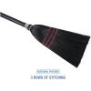Boardwalk BWK951BP Flag Tipped Poly Bristle 37 in. – 38 in. Length Lobby Broom – Natural/Black (1 Dozen)