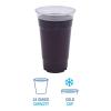 Boardwalk Clear Plastic Cold Cups, 24 oz, PET, 50 Cups/Sleeve, 12 Sleeves/Carton